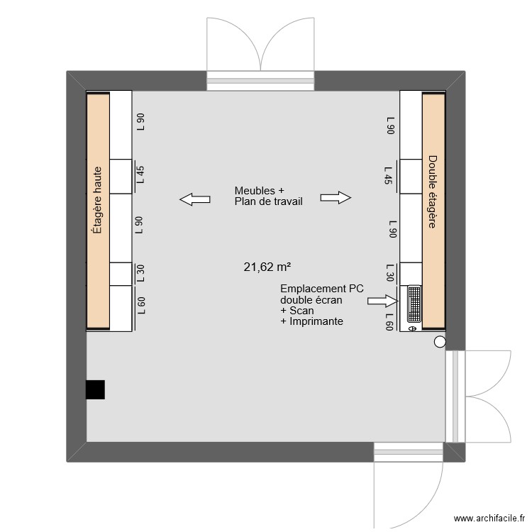 DRACISPORT 3. Plan de 1 pièce et 22 m2