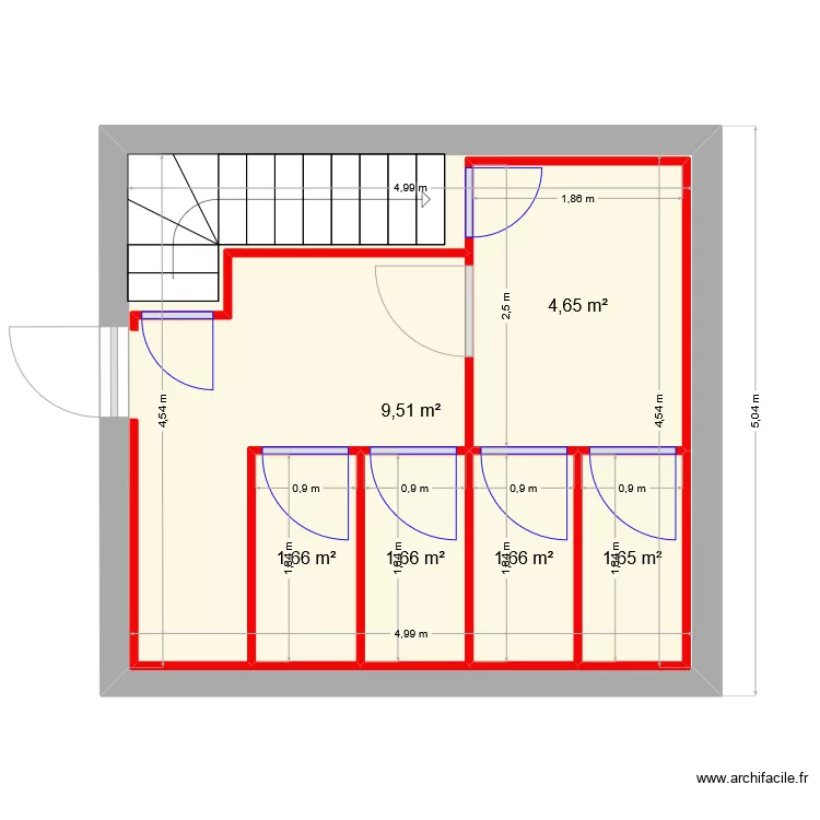 sanitaires Champignons Bio. Plan de 