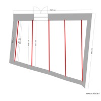 plan initial  pergolas perpendiculaire maison et bvarere orientée simple