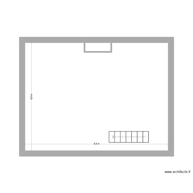 grenier. Plan de 1 pièce et 32 m2