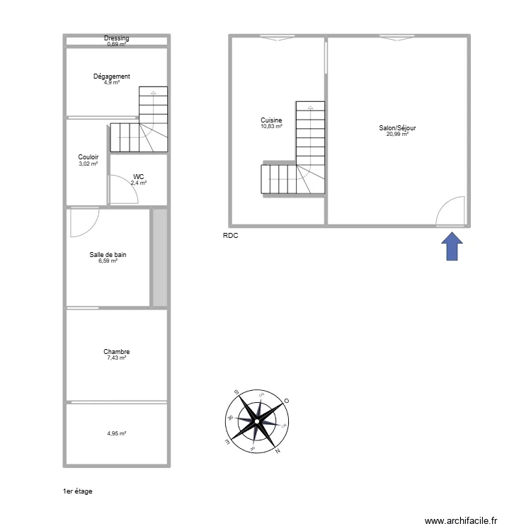 Appartement Gouriou. Plan de Appartement Gouriou. Plan de