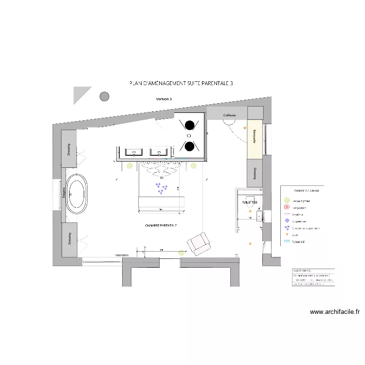 Alex bedroom. Plan de 