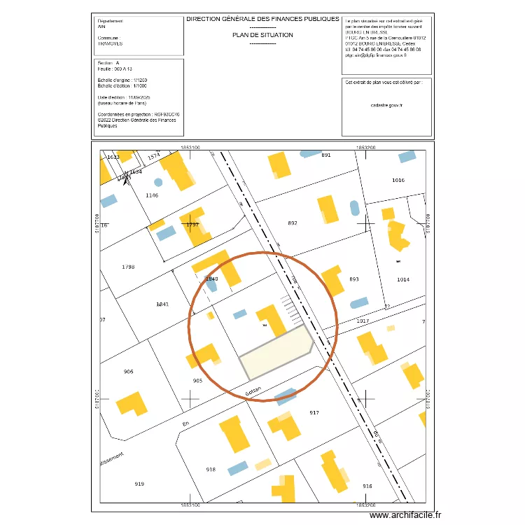 Tramoyes. Plan de Tramoyes. Plan de