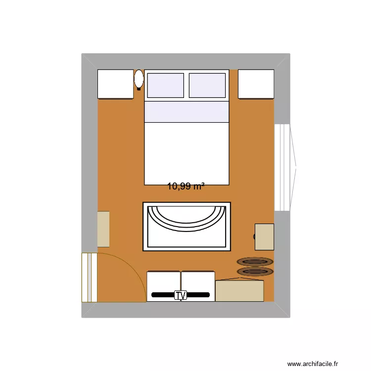 chambre. Plan de 