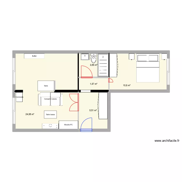 Appartement_. Plan de 