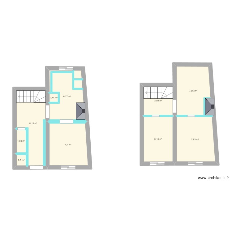 maison jeuxey. Plan de 10 pièces et 50 m2