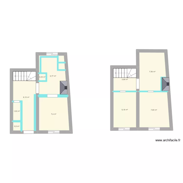 maison jeuxey. Plan de 