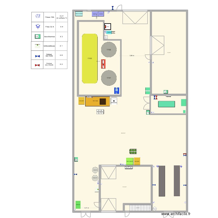 HAU Trialp 1 ELEC + Eau. Plan de 5 pièces et 636 m2