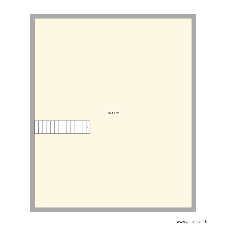 1er plan stage : 2ème étage maison Philippine. Plan de 1 pièce et 114 m2