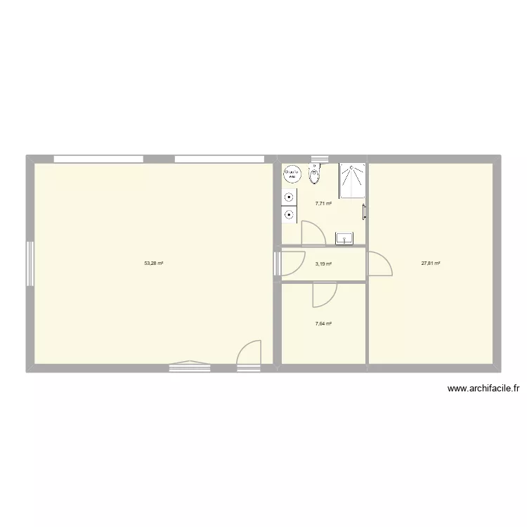 POOL HOUSE LES AUXONS. Plan de 