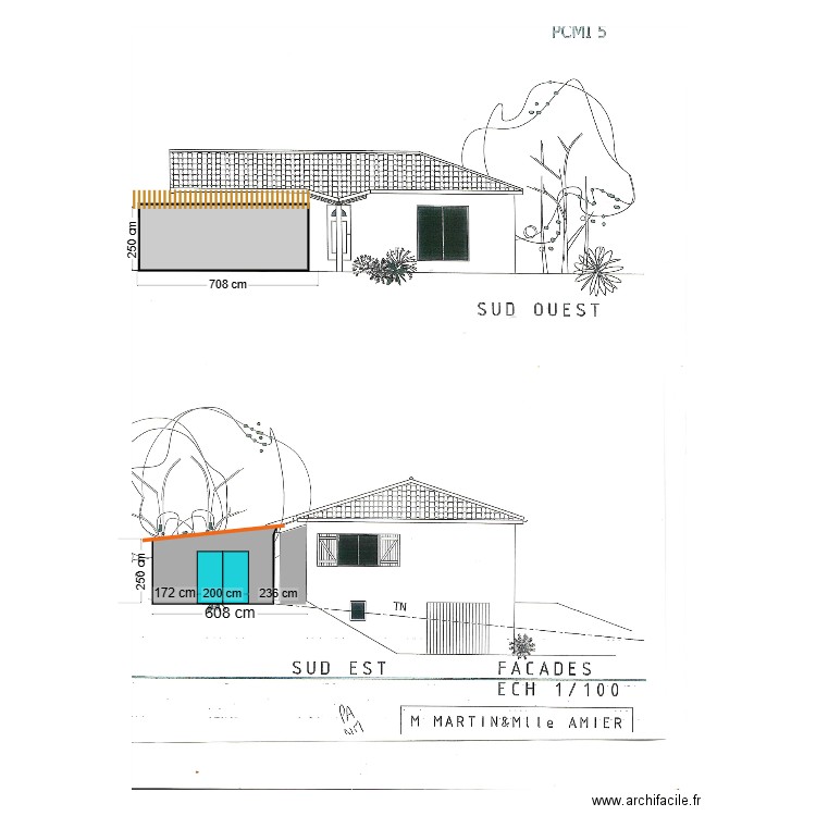 facade sud est ouest 3. Plan de 0 pièce et 0 m2