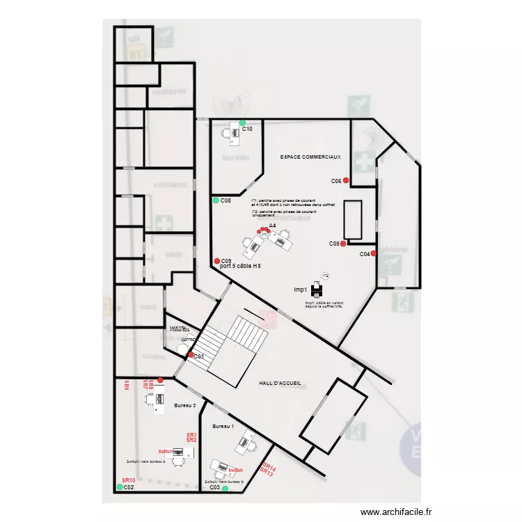 KEOLIS DELION NANTERRE RDC Postes de travail au 12/02/2025. Plan de 