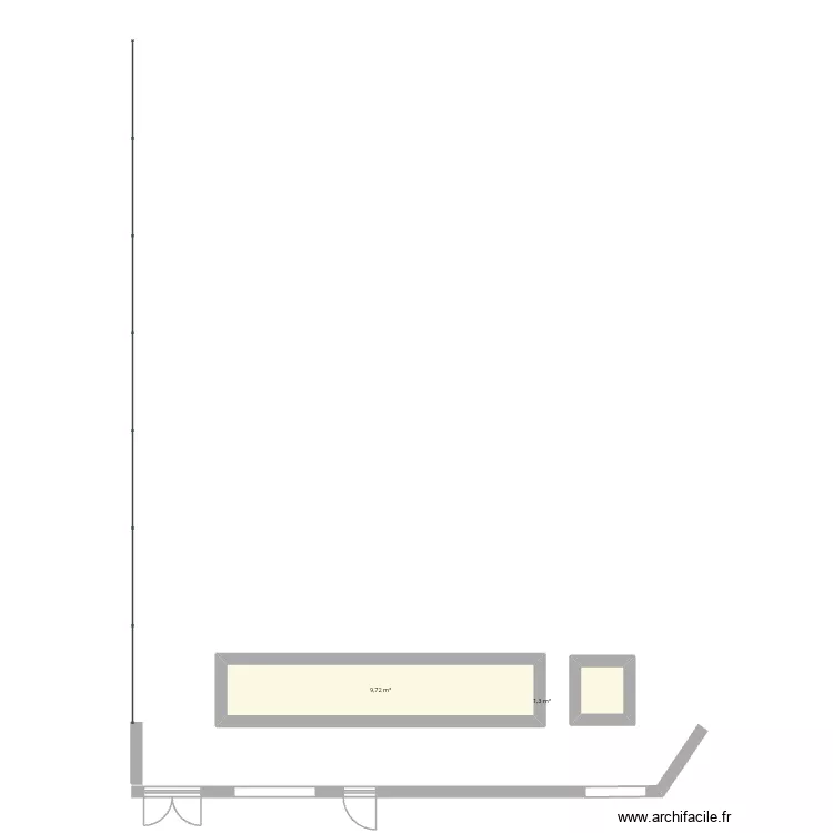 Plan de mur devant maison 2. Plan de 2 et 11 m² Plan de mur devant maison 2. Plan de 2 et 11 m²