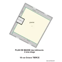 octave tierce PLAN DE MASSE des b&acirc;timents 2 eme &eacute;tage  