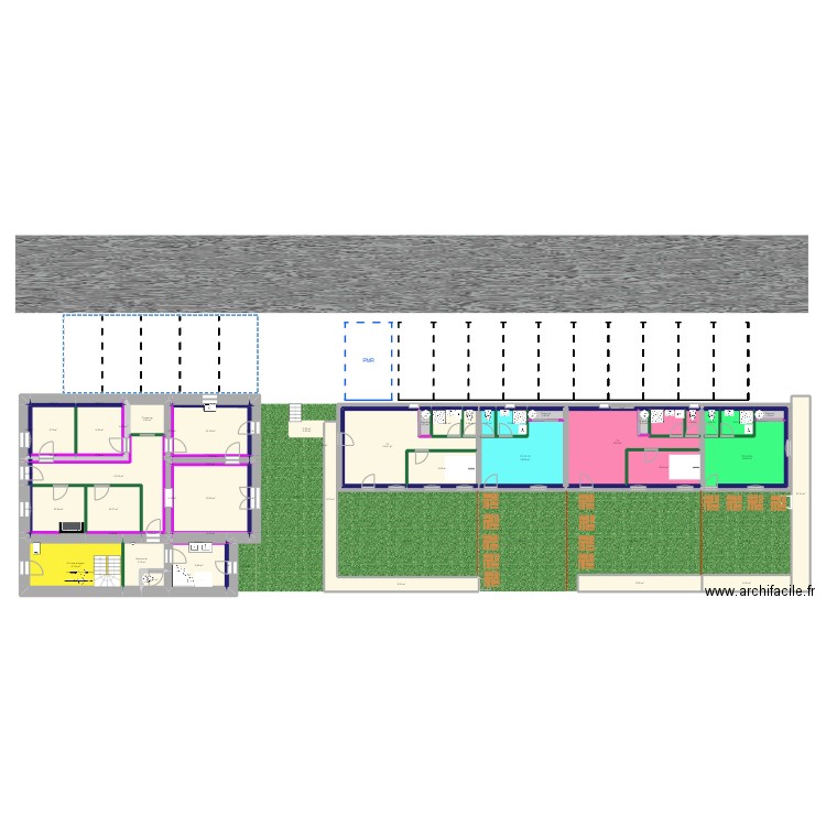 Buzet - TAnnerie - apres amenagement v2 après travaux. Plan de 136 pièces et 585 m2