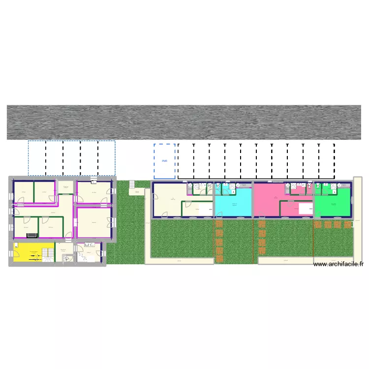 Buzet - TAnnerie - apres amenagement v2 apr&egrave;s travaux. Plan de 