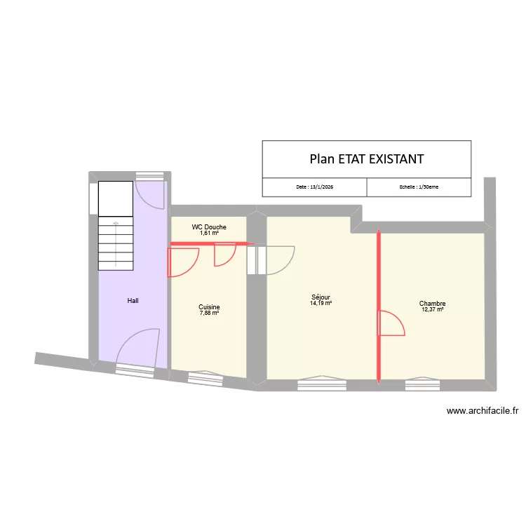 St Francois D\'Assise - Démolition. Plan de 5 et 46 m² St Francois D\'Assise - Démolition. Plan de 5 et 46 m²