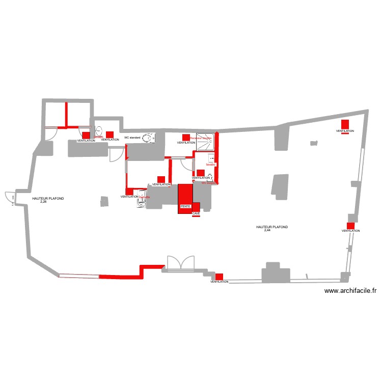 PLANS AGENCEMENT NOUVEAU ETY VENTILATION. Plan de 0 pièce et 0 m2