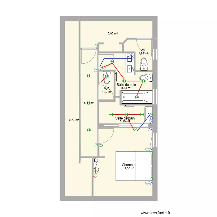 Lagrange. Plan de 8  et 42 m²