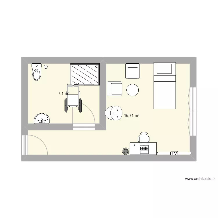 plan ehpad. Plan de 2 et 23 m² plan ehpad. Plan de 2 et 23 m²