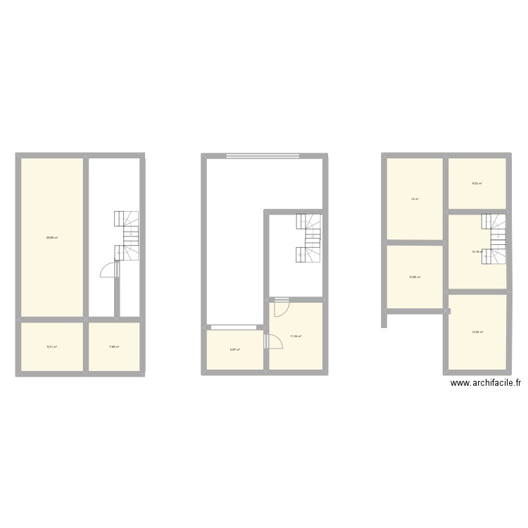 dreve des dix metres. Plan de 10 pièces et 125 m2