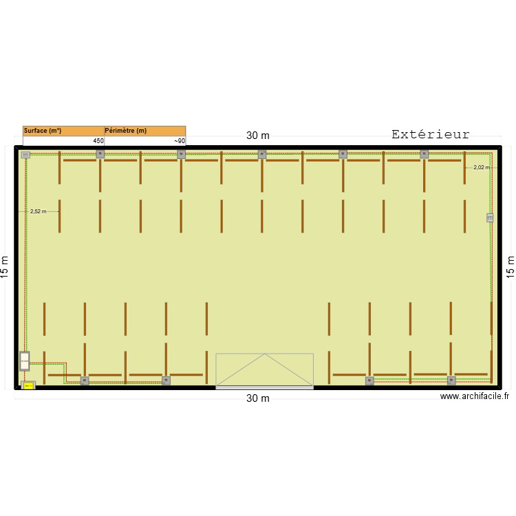 MILLAU MUTUALITE FRANCAISE. Plan de 1 pièce et 432 m2