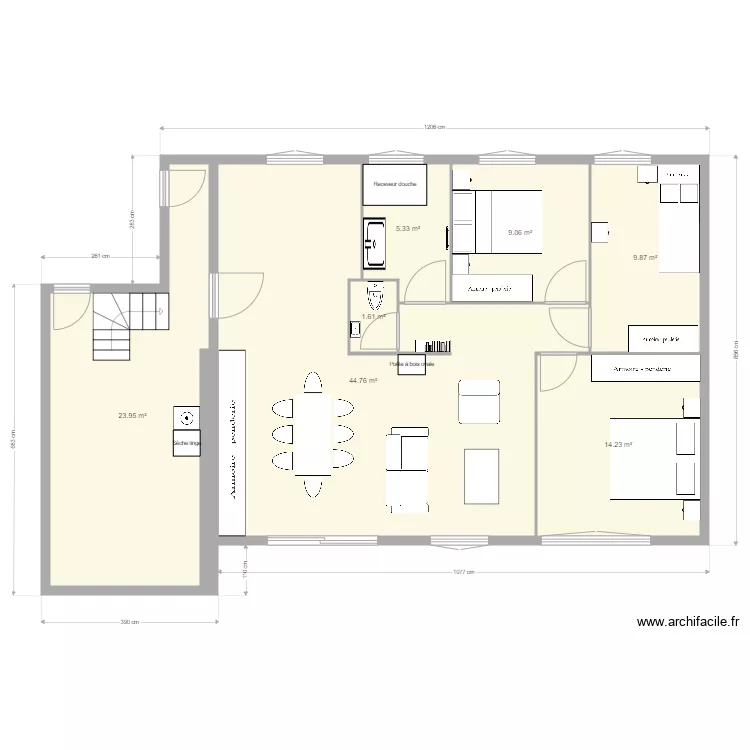 Maison Caire 6bis. Plan de 7 et 109 m² Maison Caire 6bis. Plan de 7 et 109 m²