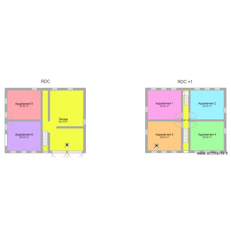 Plan Desnoyers Jean-Marie. Plan de 8 pièces et 245 m2