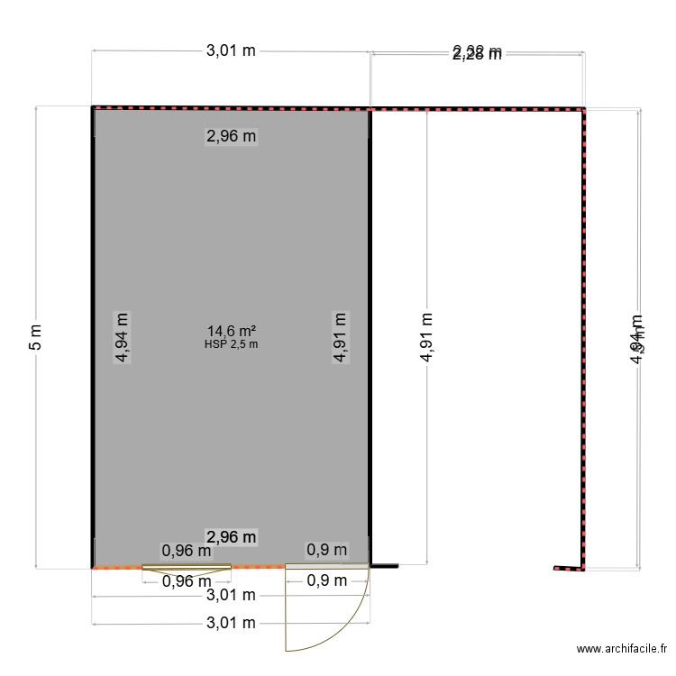 BATIMENT / LOGE A BOIS. Plan de 1 pièce et 15 m2