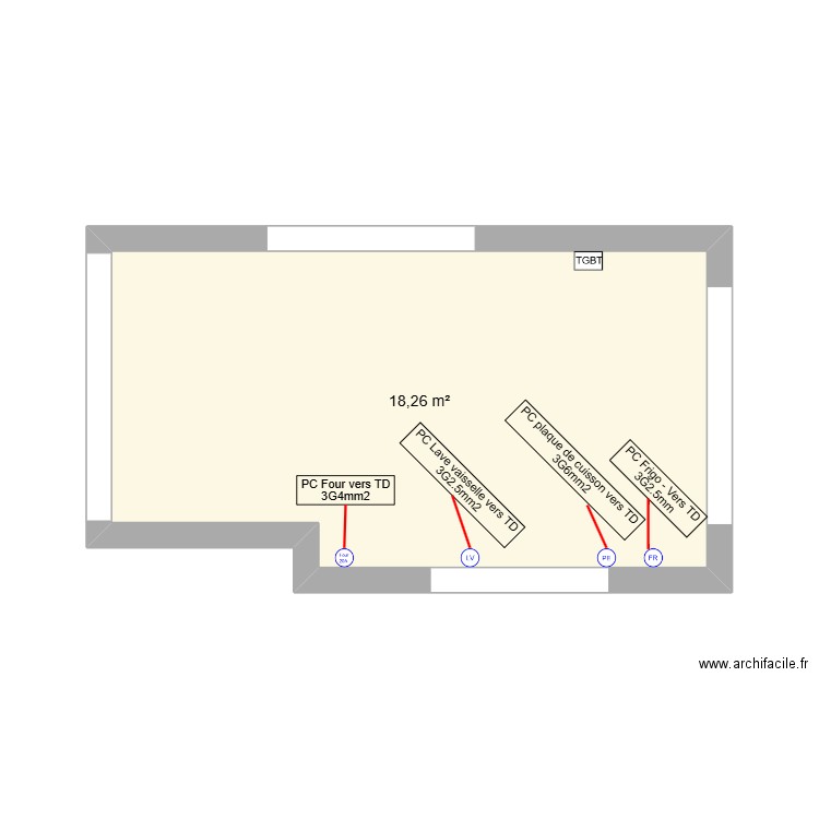 Plan PC diverses - Century 21. Plan de 1 pièce et 18 m2