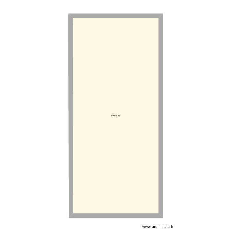 Boulangerie. Plan de 1 pièce et 70 m2