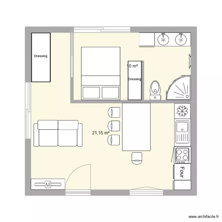 Projet 1. Plan de 2 et 31 m² Projet 1. Plan de 2 et 31 m²