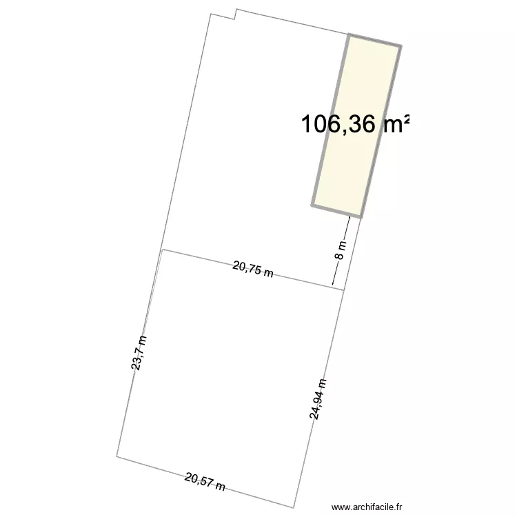 62 jean mermoz garches. Plan de 1  et 106 m²