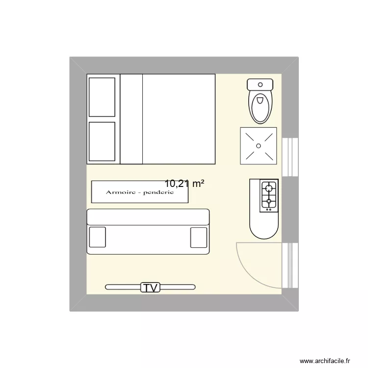 studio mosqu&eacute;e Rahma. Plan de 