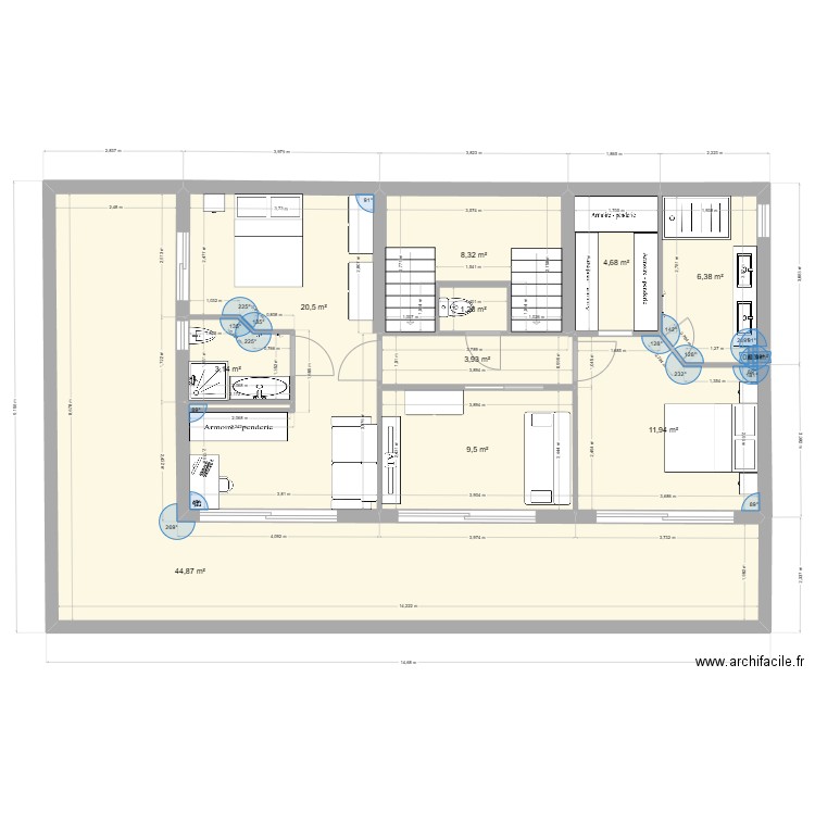 VERNEA Modification 2EME V3. Plan de 11 pièces et 115 m2