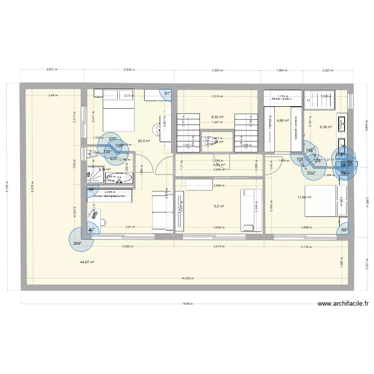 VERNEA Modification 2EME V3. Plan de 11  et 115 m²