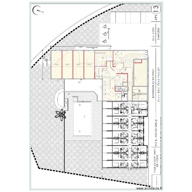 MDG. Plan de 12 pièces et 720 m2