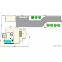 plan maison extension carport grande entree