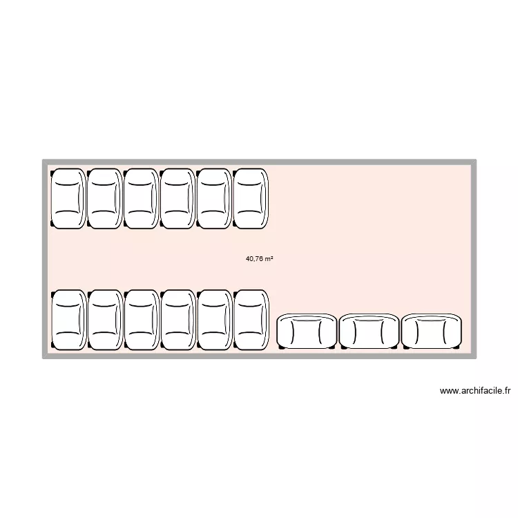 Breuil - Zone de tri. Plan de 1  et 41 m²
