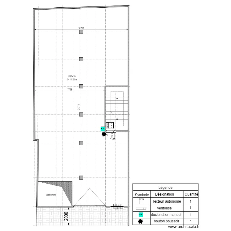 Plan contr&ocirc;le d'acc&egrave;s M. FOTSO 1. Plan de 