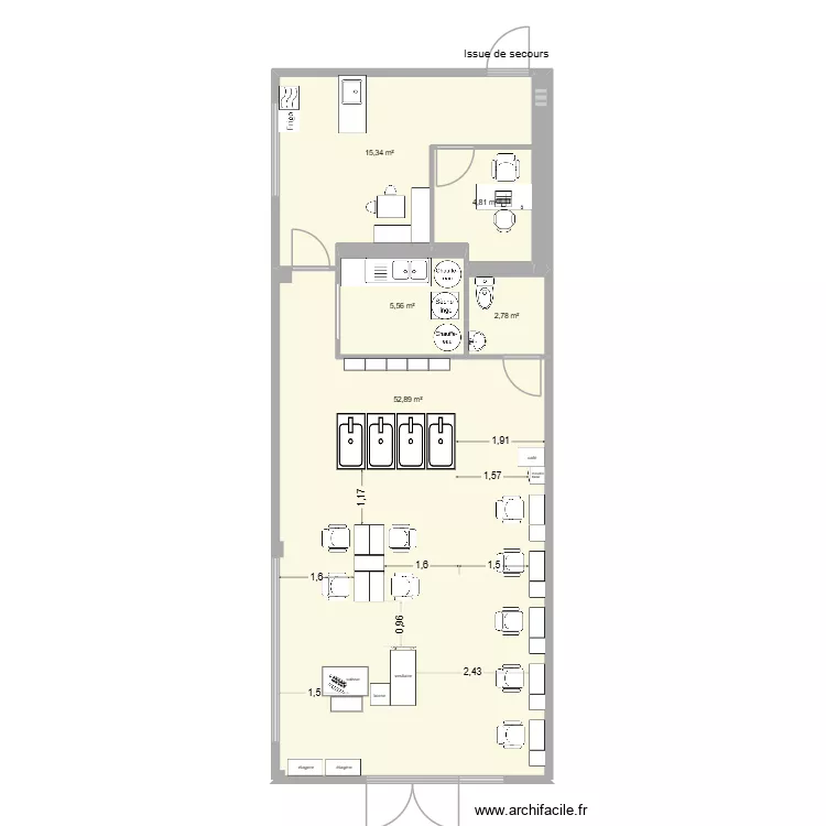 Fronton 10. Plan de 6 et 82 m² Fronton 10. Plan de 6 et 82 m²
