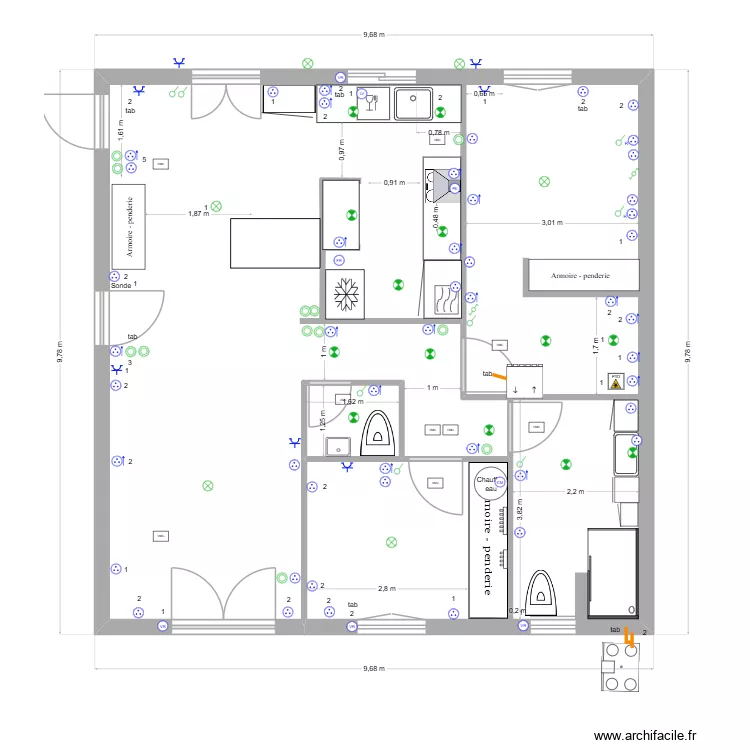 Comp&egrave;re Guilleri 2026 08 27. Plan de 2 Pièces et 83 m²