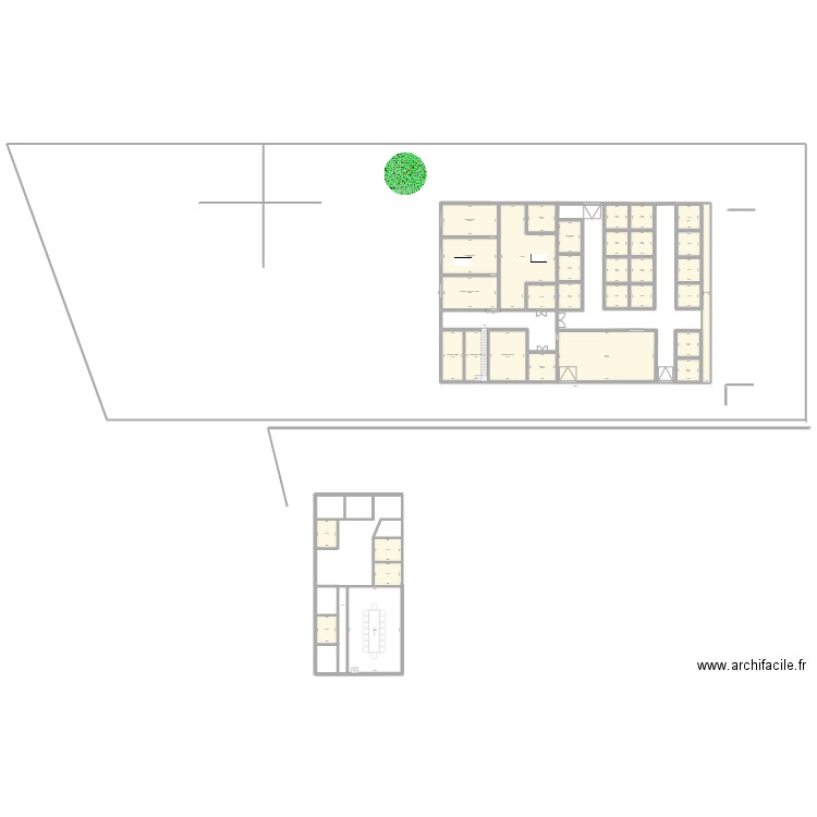 clinic 6. Plan de 34 pièces et 793 m2