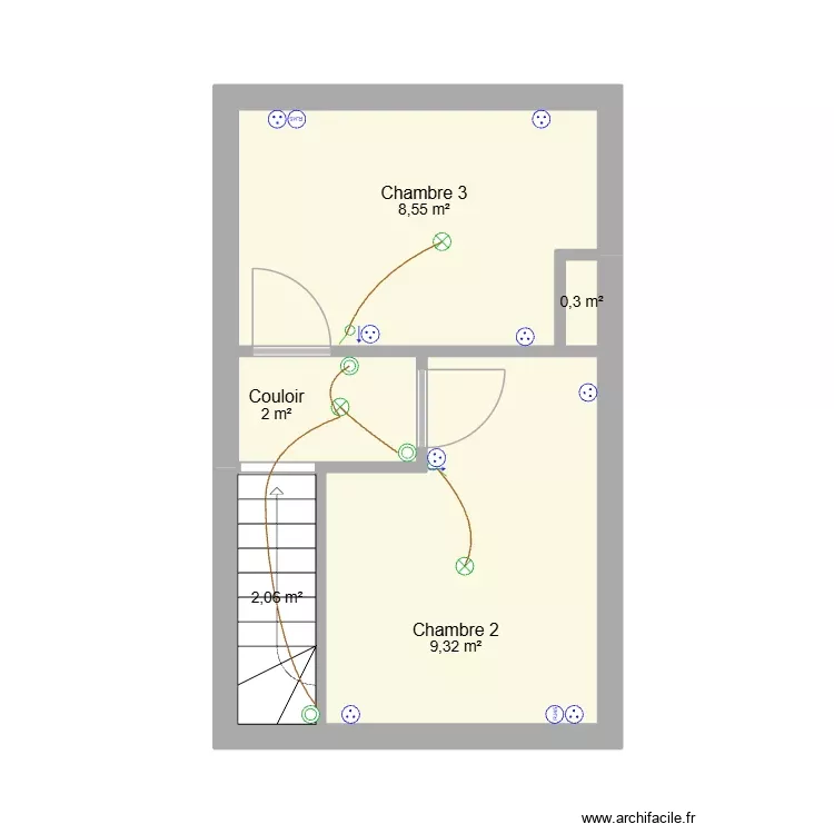 etage +2. Plan de 5 Pièces et 22 m² etage +2. Plan de 5 Pièces et 22 m²