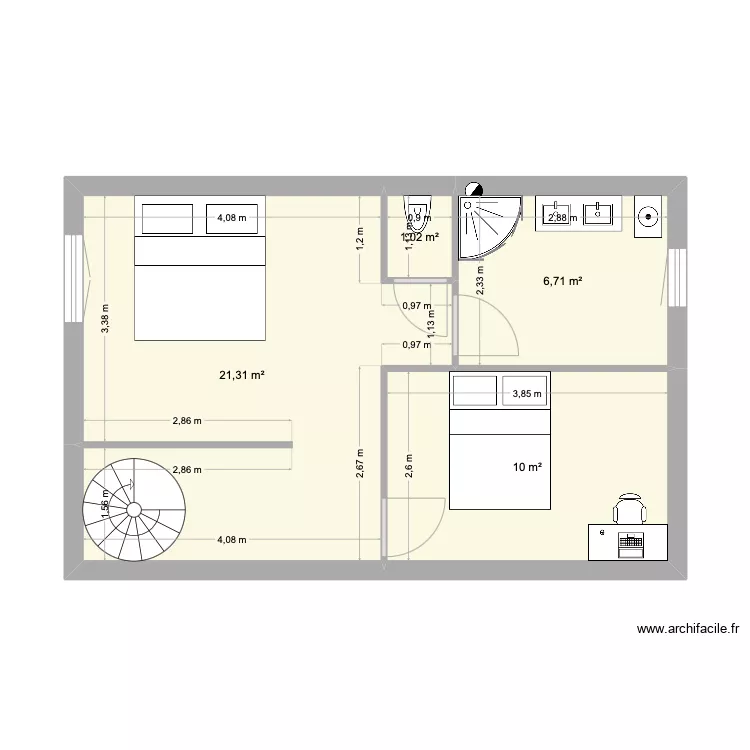 Arthur Hilsenheim 2 etage. Plan de 
