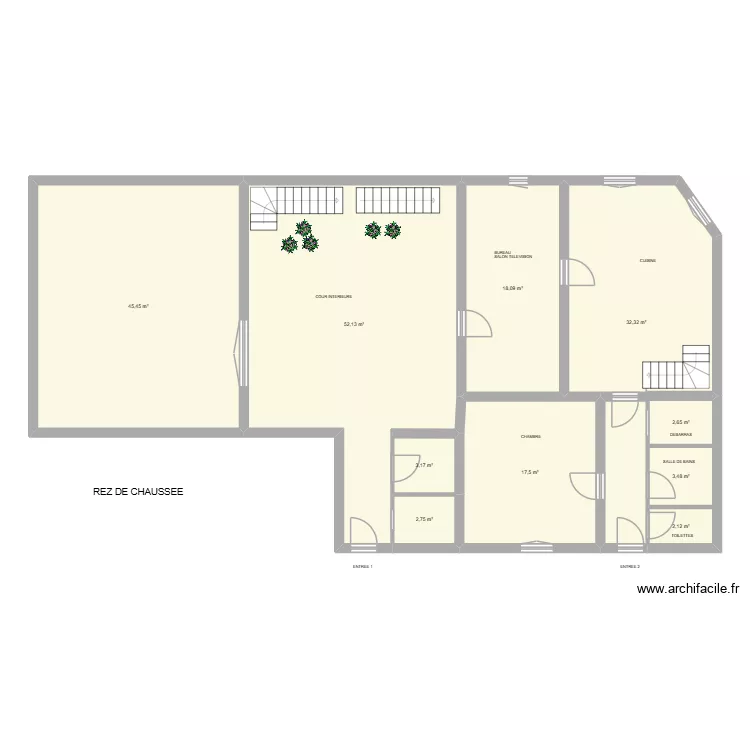 VIERGE. Plan de 10  et 180 m²