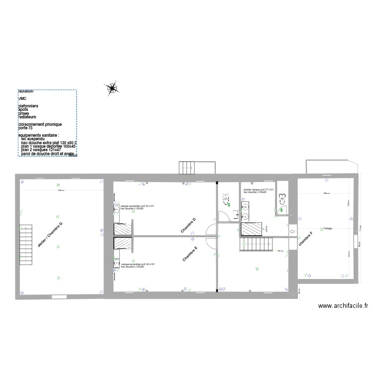 Brigneau 2éme étage déc 23. Plan de 1 pièce et 4 m2