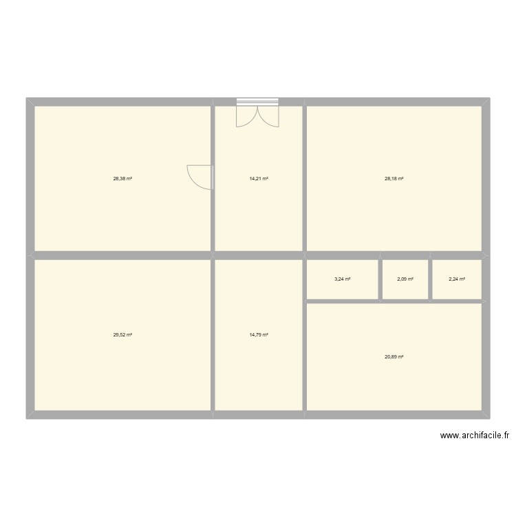 24-42 RDC . Plan de 0 pièce et 0 m2