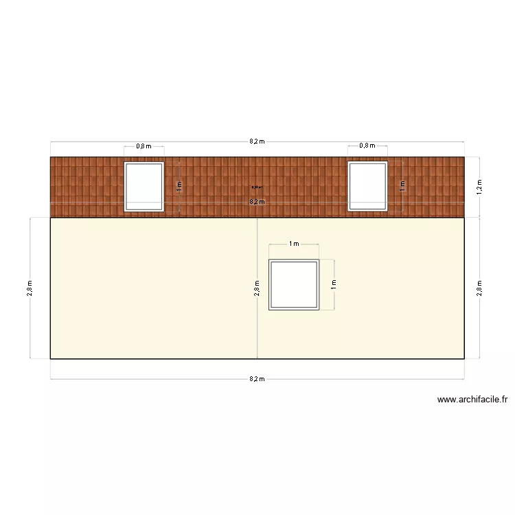 PIGNON DROIT . Plan de 