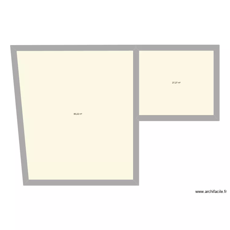 atelier 2026. Plan de 2 Pièces et 107 m²